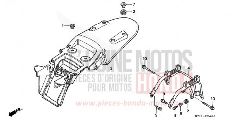 GARDE-BOUE ARRIERE NX650R de 1994